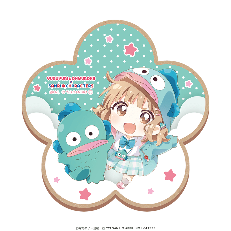 ゆるゆり＆大室家×サンリオキャラクターズ ウッドコースター ミニキャラver. 大室櫻子×ハンギョドン