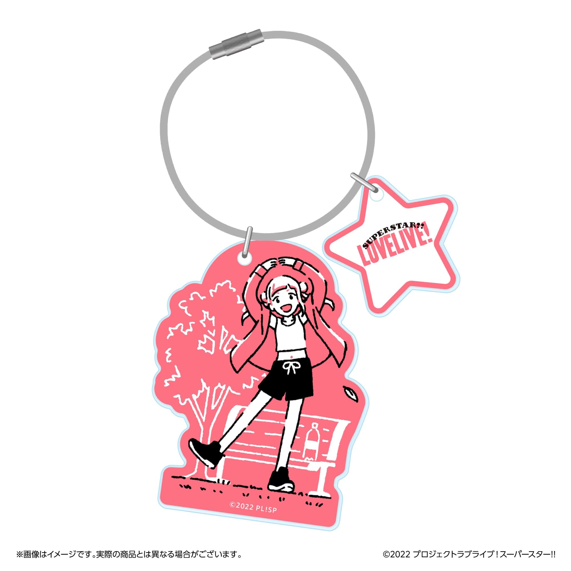 ラブライブ！スーパースター!!  ワイヤーリングアクリルキーホルダー 嵐 千砂都