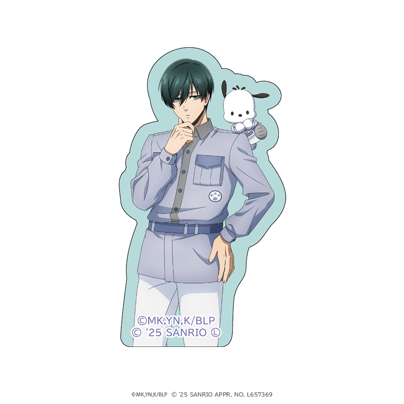 ブルーロック×サンリオキャラクターズ ダイカットステッカー 糸師凛×ポチャッコ