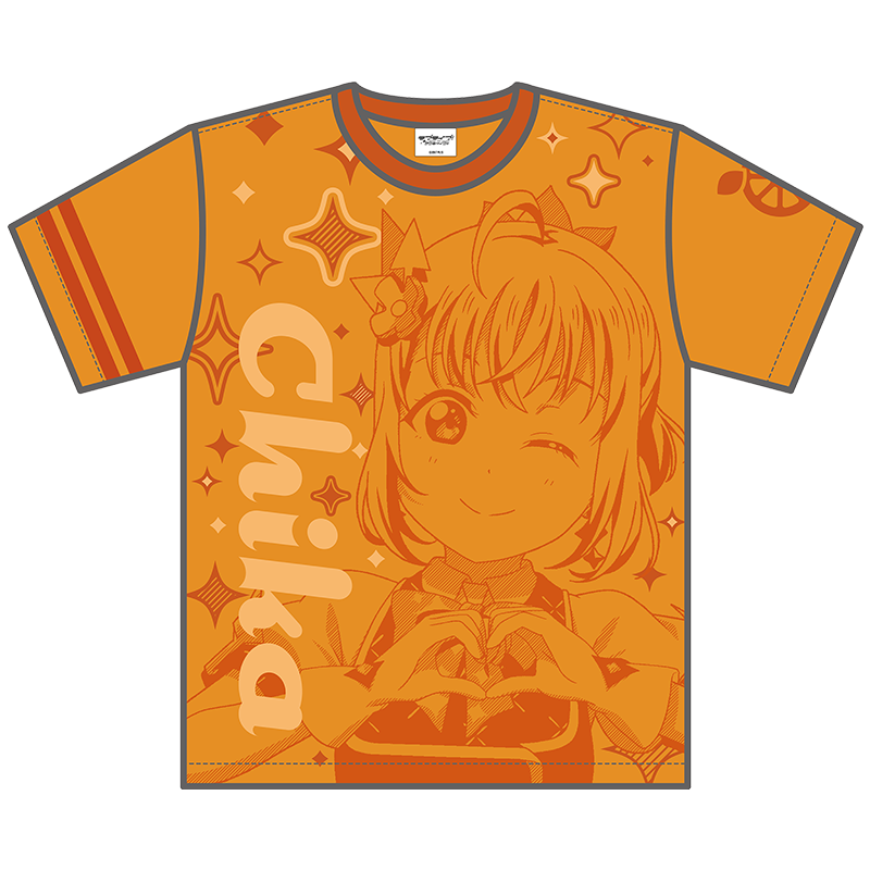 ラブライブ！サンシャイン!! カラーTシャツ KU-RU-KU-RU Cruller! ver. 千歌