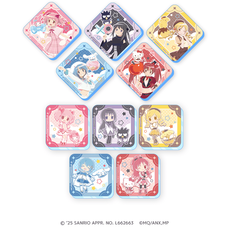 サンリオキャラクターズ×魔法少女まどか☆マギカ アクリルマグネット 等身＆ミニキャラver.（全10種）