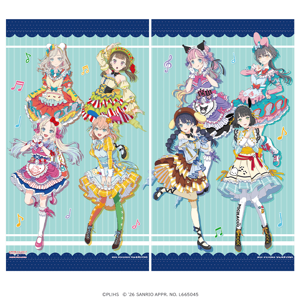 ラブライブ！蓮ノ空女学院スクールアイドルクラブ×サンリオキャラクターズ カーテン(2枚1組) ティーパーティver.