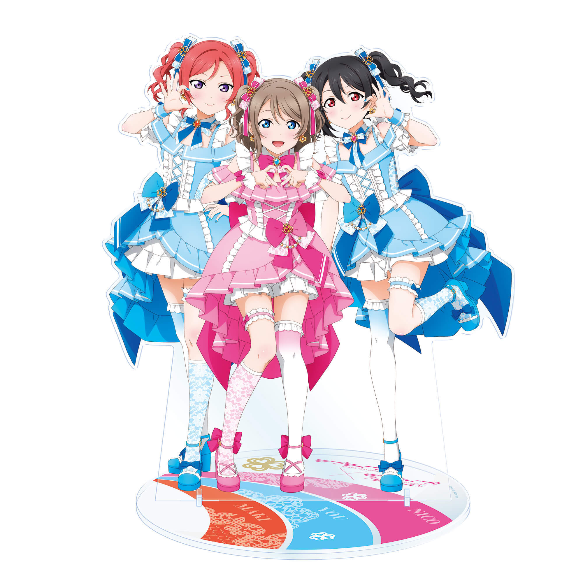 ラブライブ！×ラブライブ！サンシャイン!! POP UP STORE～μ's×Aqours Special Collaboration～ 1/4スケールBIGアクリルフィギュア【μ's×Aqours】 西木野真姫×渡辺 曜×矢澤にこ