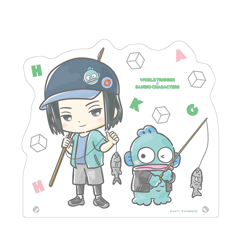 ワールドトリガー×サンリオキャラクターズ BIGアクリルスタンド 東 春秋×ハンギョドン
