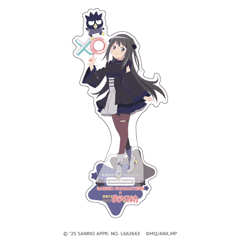 サンリオキャラクターズ×魔法少女まどか☆マギカ アクリルスタンド 暁美 ほむら×バッドばつ丸