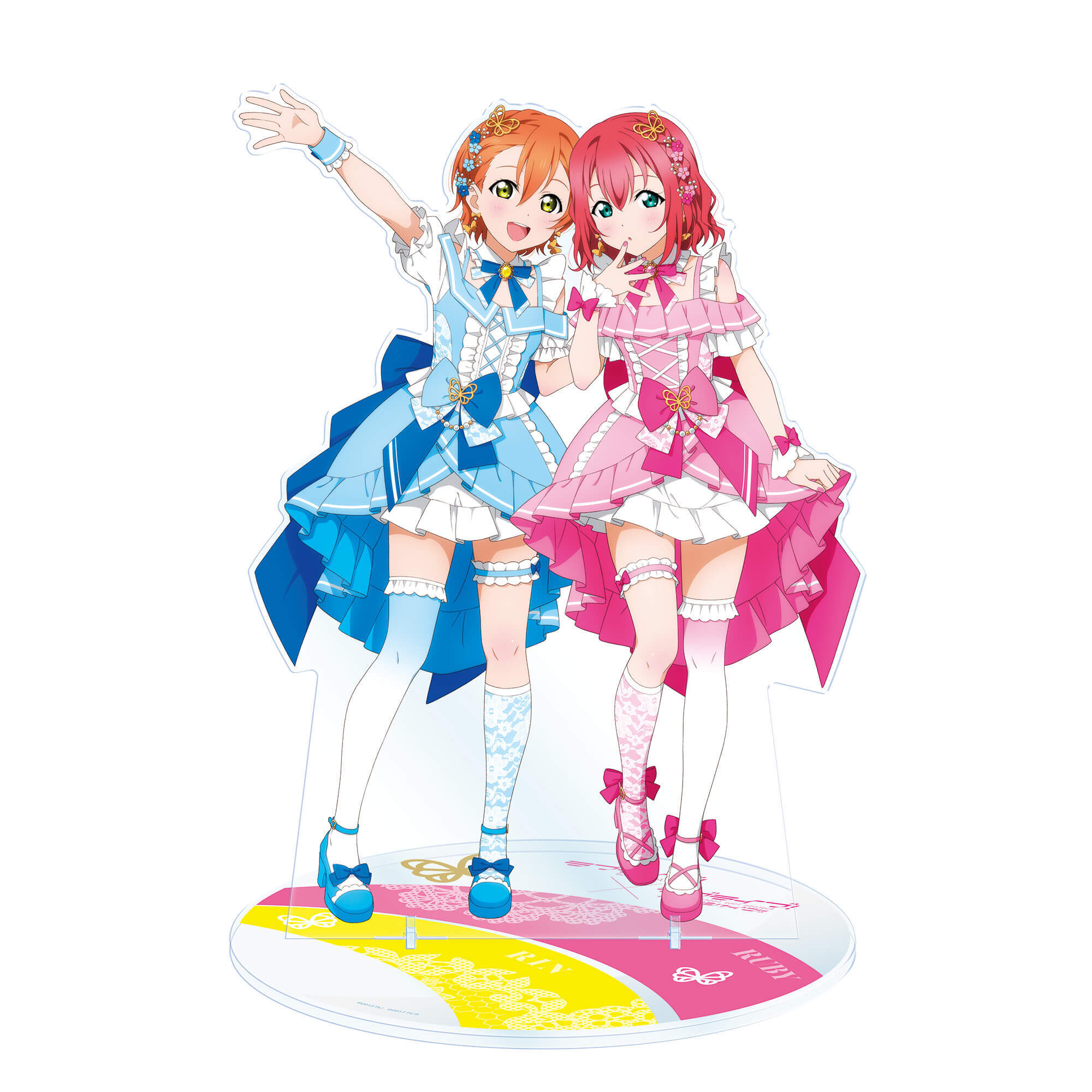 ラブライブ！×ラブライブ！サンシャイン!! POP UP STORE～μ's×Aqours Special Collaboration～ 1/4スケールBIGアクリルフィギュア【μ's×Aqours】 星空 凛×黒澤ルビィ
