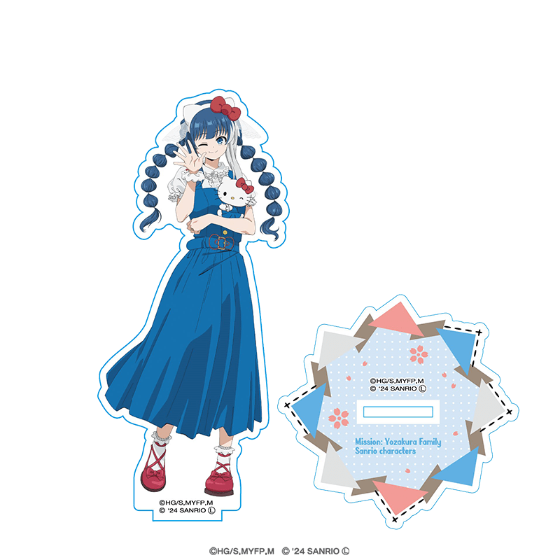 夜桜さんちの大作戦×サンリオキャラクターズ アクリルスタンド 夜桜 六美×ハローキティ