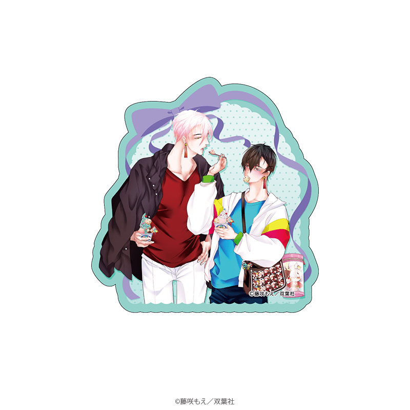 マージナル8周年フェア 腐男子召喚～異世界で神獣にハメられました～ モバイルステッカー 凪・琴音 デートver.