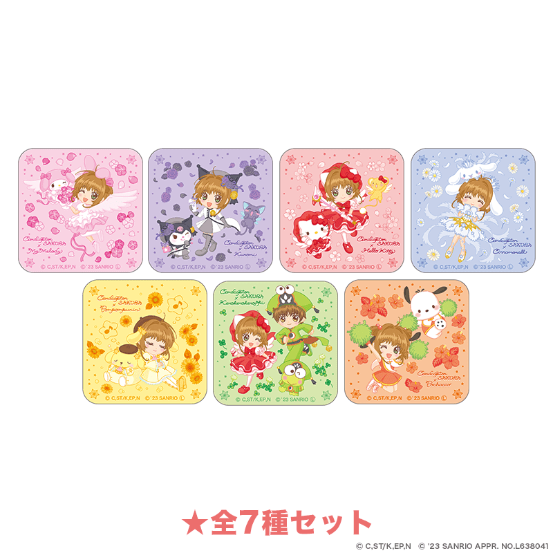 カードキャプターさくら×サンリオキャラクターズ アクリルマグネット フラワーver.  全7種セット