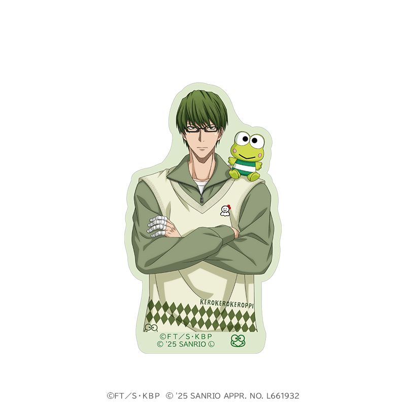 黒子のバスケ×サンリオキャラクターズ モバイルステッカー 緑間 真太郎×けろけろけろっぴ ストバスver. 
