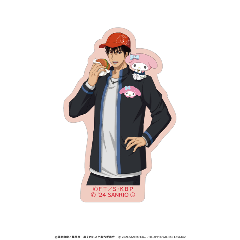 黒子のバスケ×サンリオキャラクターズ ダイカットステッカー 火神 大我×マイメロディ