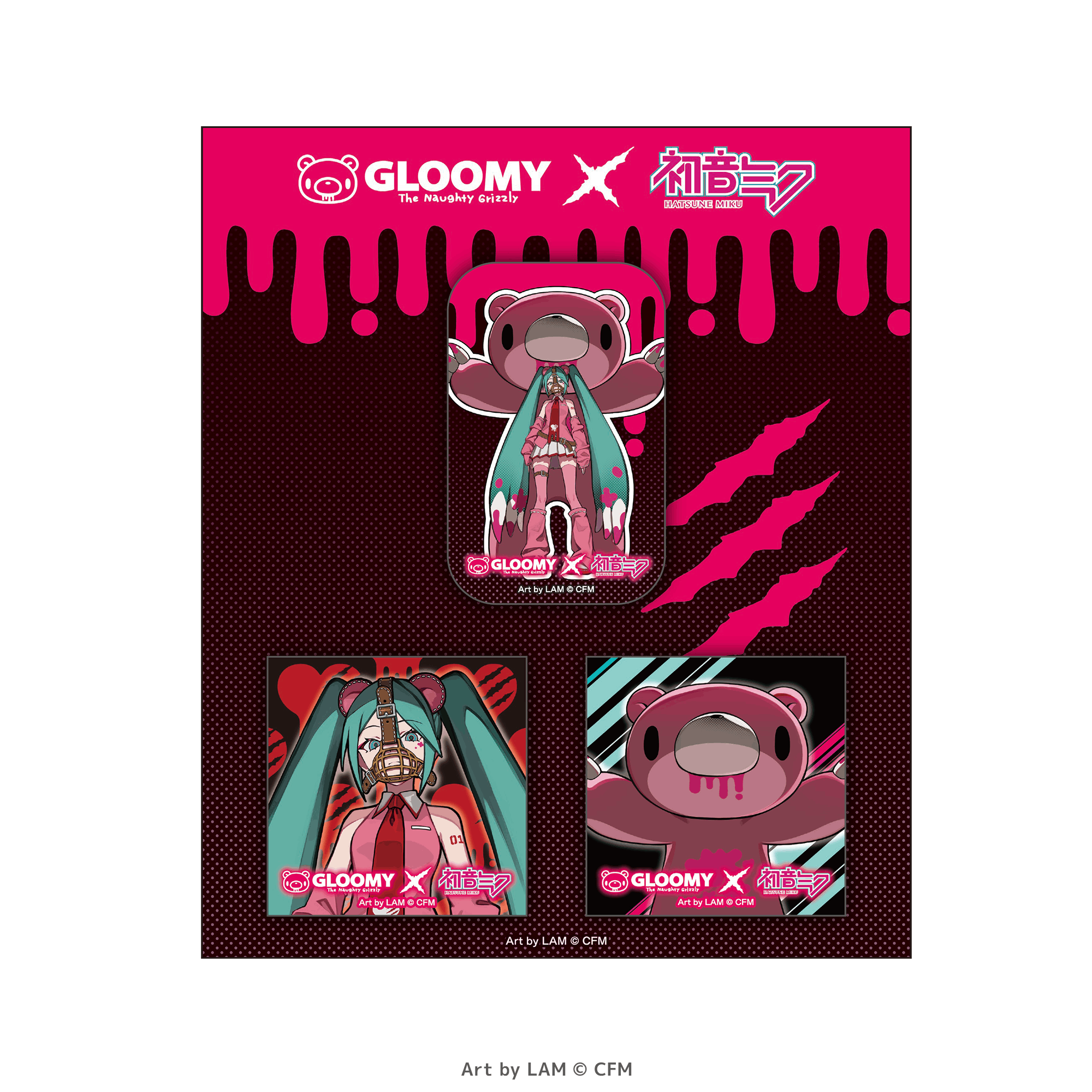 GLOOMY meets 初音ミク 缶バッジ 3個セット