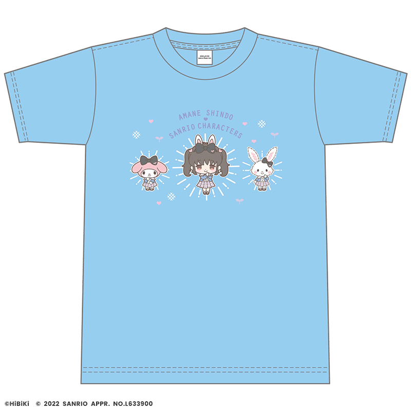 進藤あまね×サンリオキャラクターズ Tシャツ 