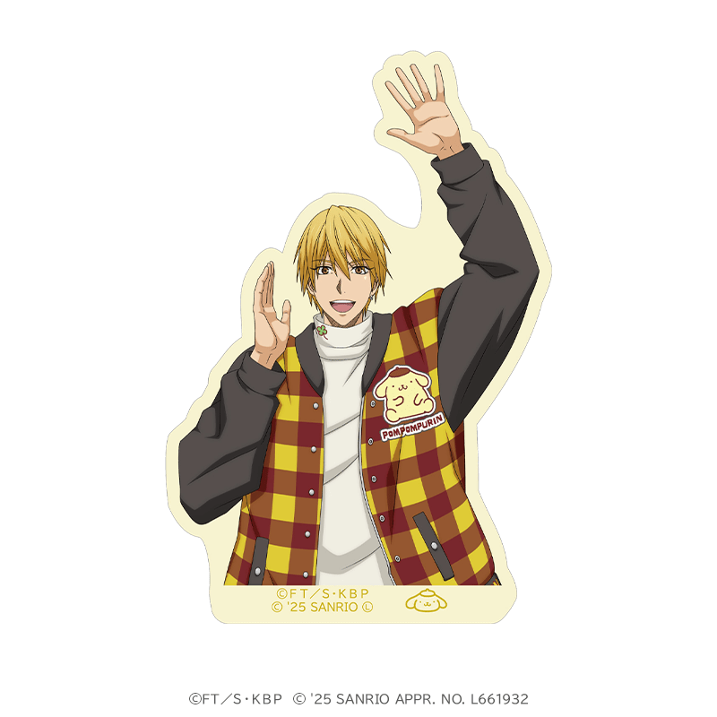 黒子のバスケ×サンリオキャラクターズ モバイルステッカー 黄瀬 涼太×ポムポムプリン ストバスver. 
