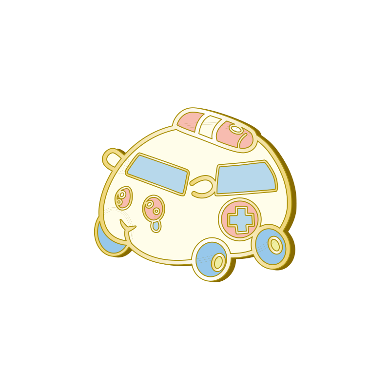 PUI PUI モルカー-DesignProduced by Sanrio- ピンバッジ 救急モルカー