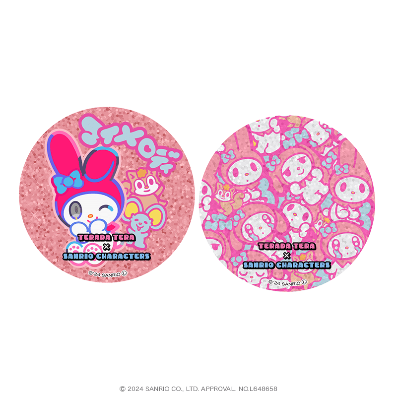 寺田てら×サンリオキャラクターズ グリッター缶バッジ 2種セット マイメロディ