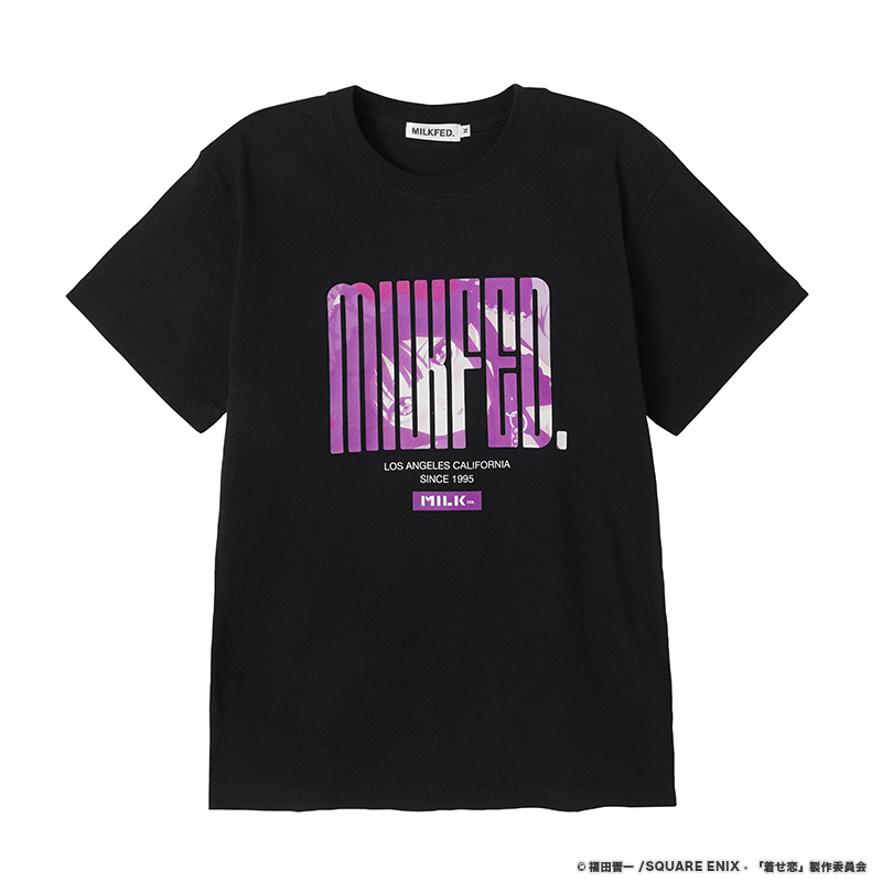 MILKFED. x SHIZUKU S/S TEE (BLACK) その着せ替え人形は恋をする