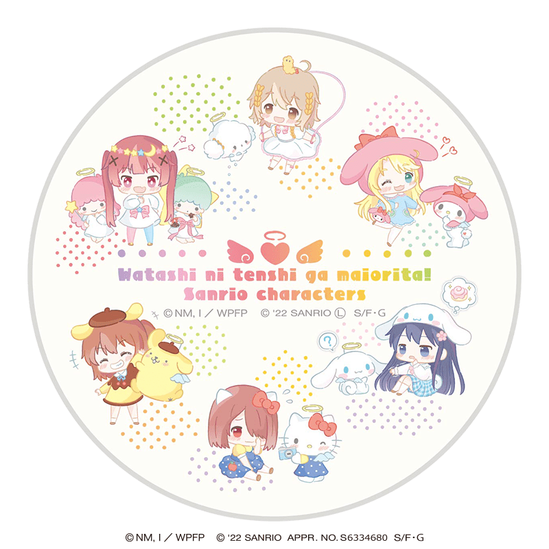 私に天使が舞い降りた！×サンリオキャラクターズ 白雲石吸水コースター（ラウンド）