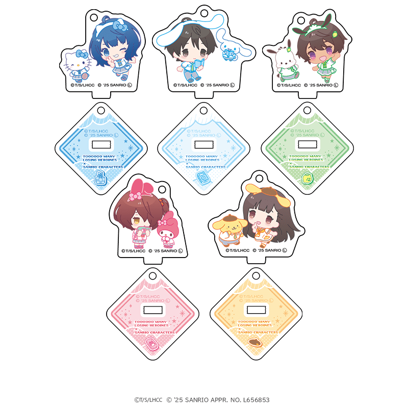 負けヒロインが多すぎる！×サンリオキャラクターズ ミニアクリルスタンドキーホルダー ミニキャラver.（全5種）