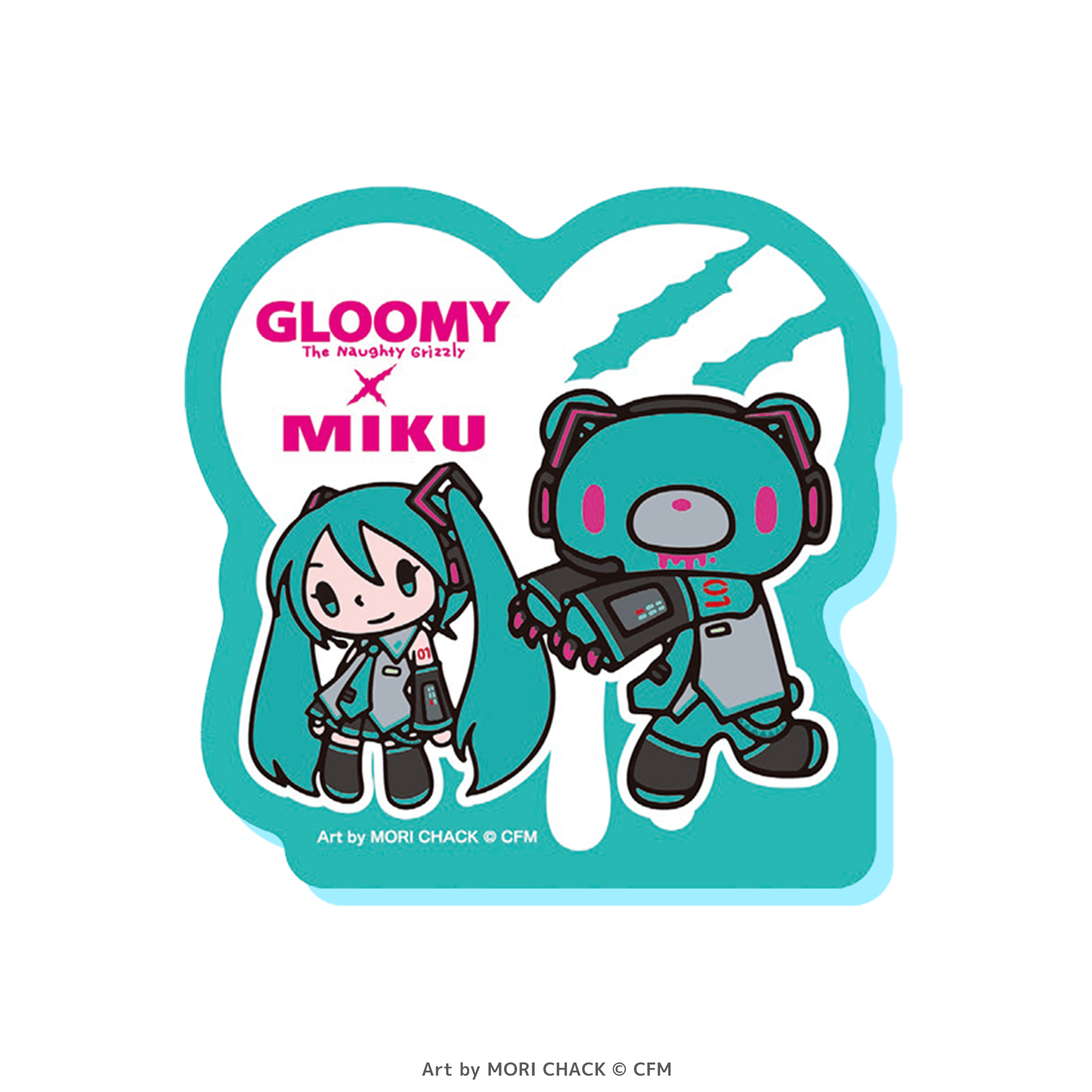 GLOOMY meets 初音ミク アクリルメモクリップ グルーミー＆初音ミク ミニキャラver.