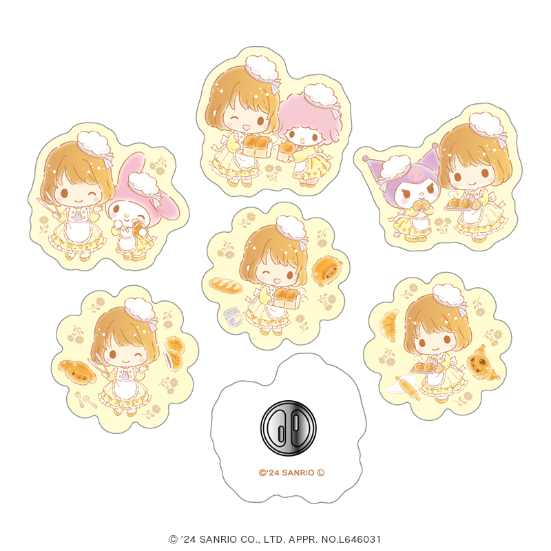 花澤香菜×サンリオキャラクターズ アクリルピンバッジ (全6種)
