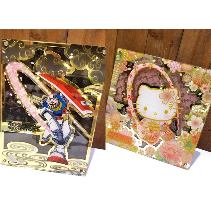 ガンダムvsハローキティ メモリアルアクリルボード